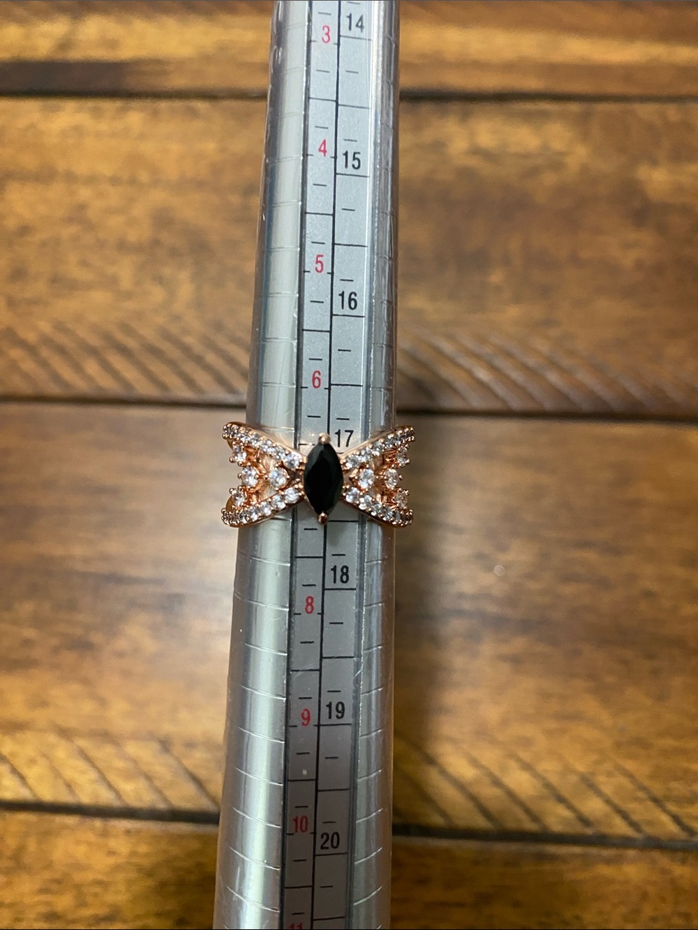 Bomb Party OG Originals Ring - BORG Black Onyx Cubic Zirconia Rose Gold Plating